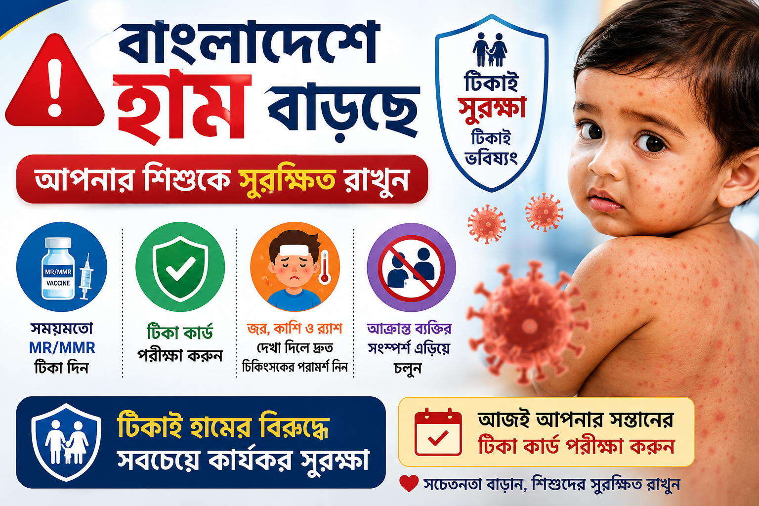 বাংলাদেশে হামের পুনরুত্থান: কেন বাবা-মায়েদের এখনই সতর্ক হওয়া জরুরি